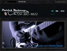 Tablet Screenshot of patrickmaloneyguitar.com